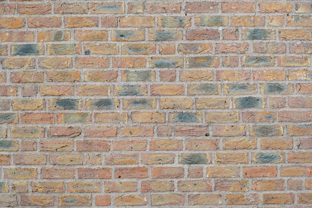Detailed close-up of a multicolored brick wall offering a textured background.